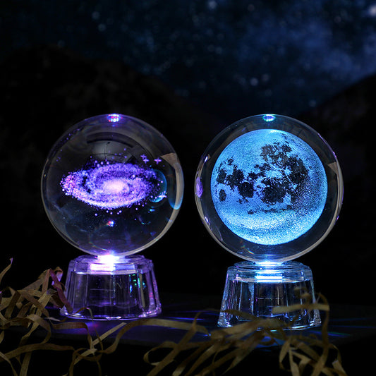 weight 300-360g Transparent Luminous Crystal Ball Tabletop Ornament