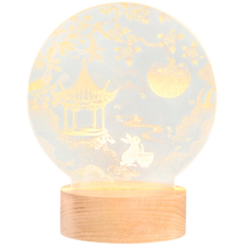 Jade Rabbit Night Light Sleep Healing Birthday Gift 470g