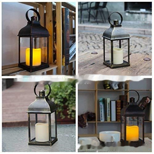 price 9.36 usd weight 430g Fireplace Storm Lantern European Style Candle Light LED Furnishings Christmas Home Lights