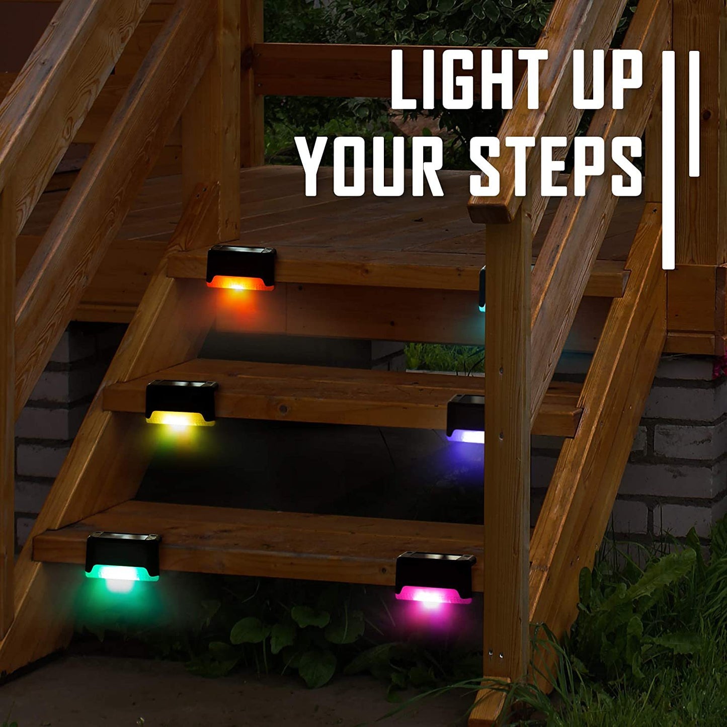 Solar Step Light Outdoor Garden Light Night Light LED Guide Light Ladder Stair Light Balcony Decoration Waterproof    204-792g