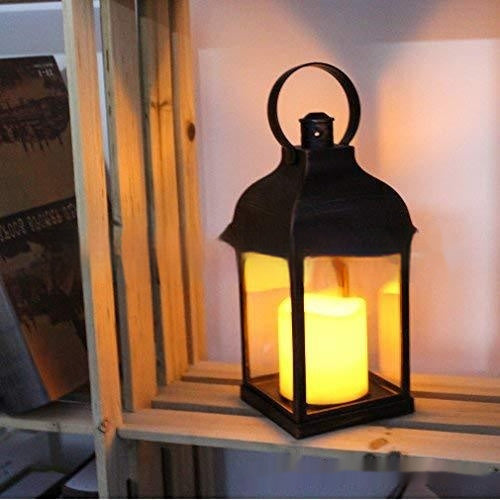 price 9.36 usd weight 430g Fireplace Storm Lantern European Style Candle Light LED Furnishings Christmas Home Lights