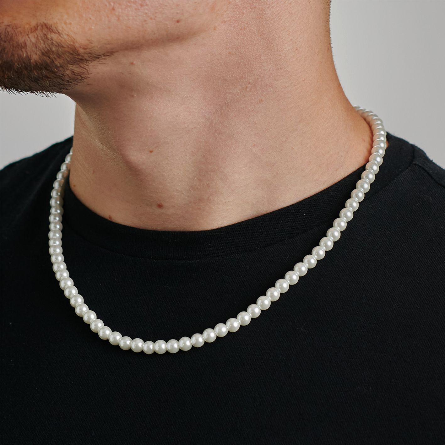 MONT CARLO NECKLACE 6MM [PEARL]