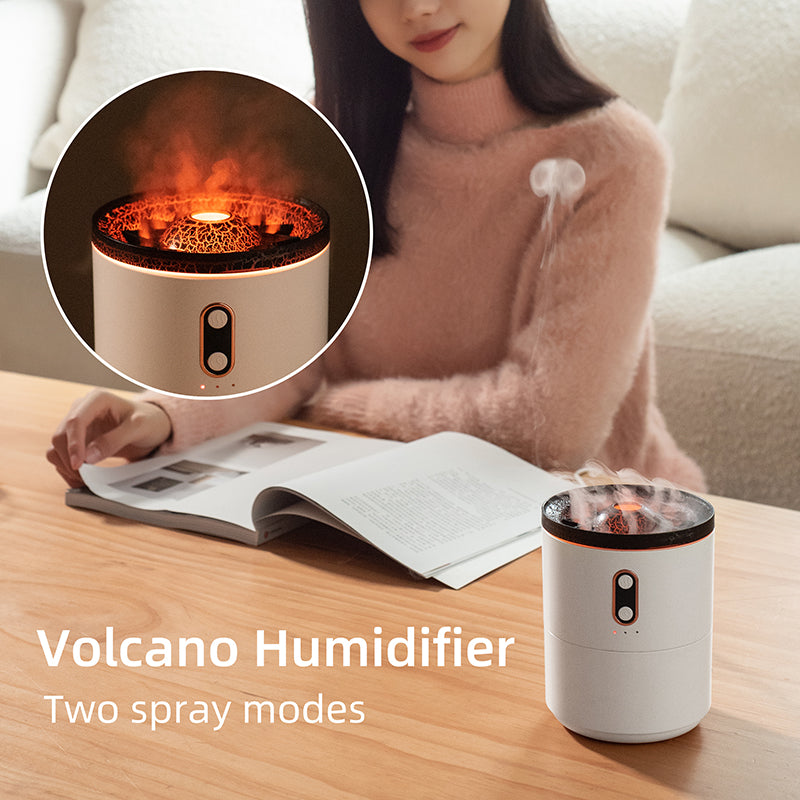 Volcanic Flame Aroma Essential Oil Diffuser USB Portable Jellyfish Air Humidifier Night Light Lamp Fragrance Humidifier  390g