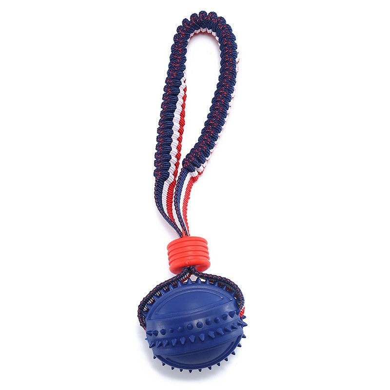 weight 100-170g Interactive Dog Toy Ball Interactive Teether With Rope Dog Ball Pet Supplies Chewing Ball Training For Living Room Lake Beach Pets Products