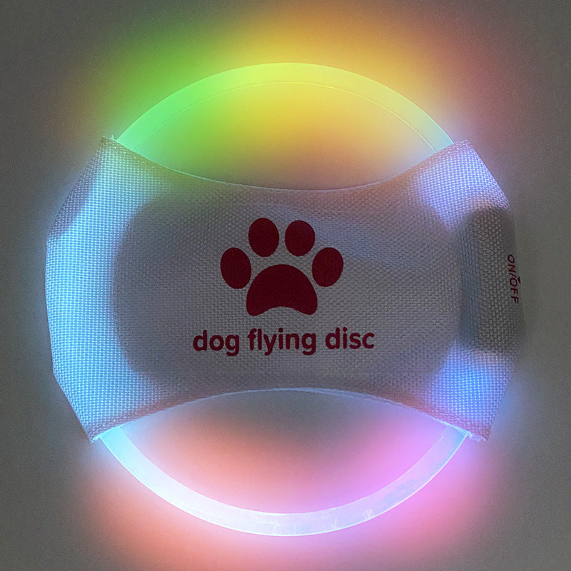 weight 66g Dog Flying Discs Light Glowing LED LuminousTrainning Interactive Toys Game Flying Discs Dog Toy Pet Dog Accessories Pet Products