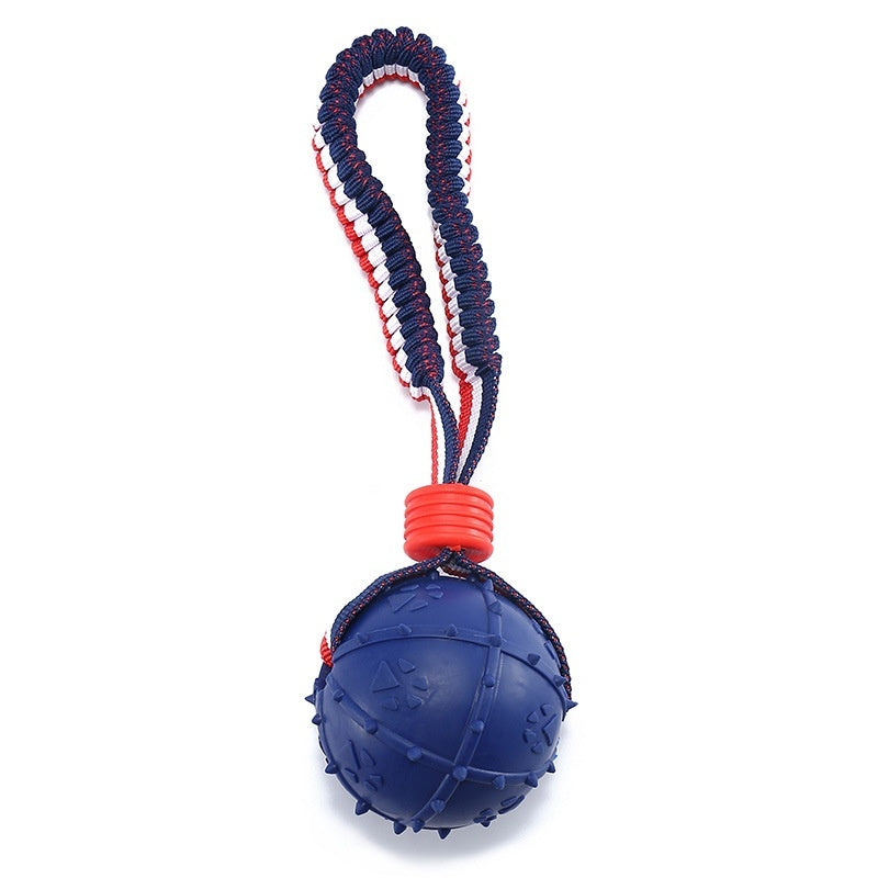 weight 100-170g Interactive Dog Toy Ball Interactive Teether With Rope Dog Ball Pet Supplies Chewing Ball Training For Living Room Lake Beach Pets Products