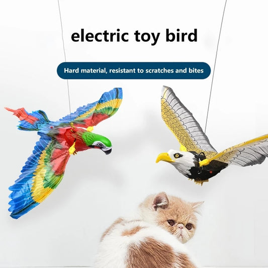 Simulation Bird Cat Interactive Pet Toys Hanging Eagle Flying Teasering Play Kitten Dog Toys Animals Cat Accessories Supplies  120-180g