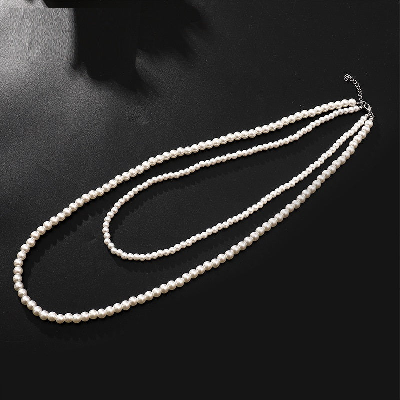 European And American Fashion Big Brand Glass Pearl Long Women's Sweater Chain Jewelry 120g