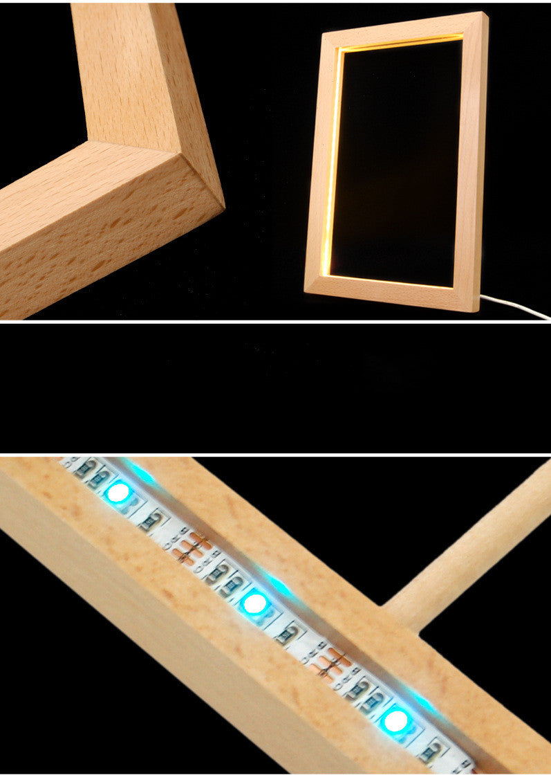 Wooden Luminous Photo Frame Led Night Light 275g