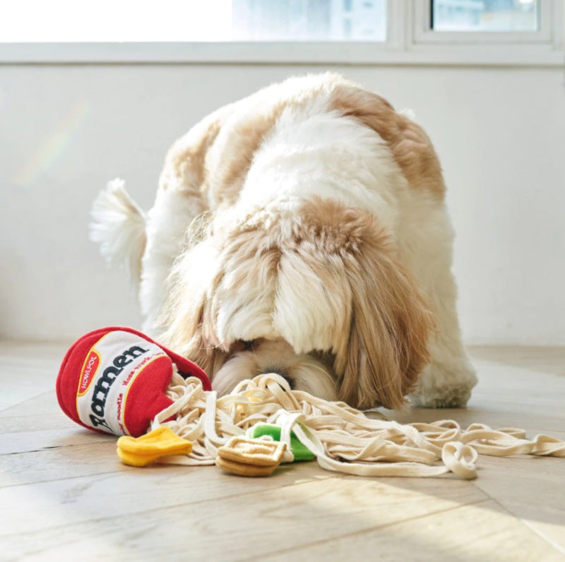 price 3.25usd weight 120g Ramen Smell Interactive Pet Food Leakage Toy