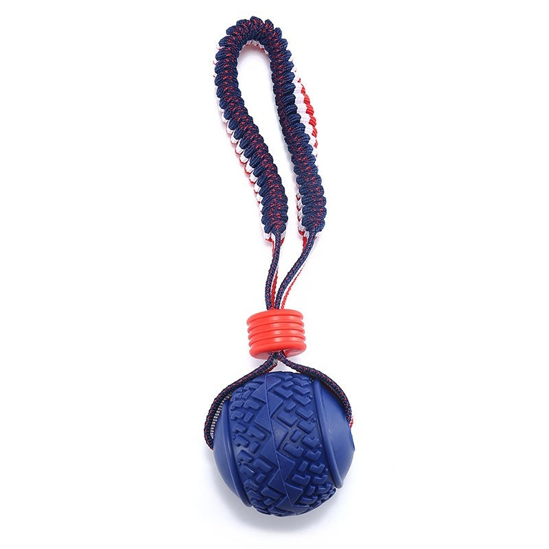 weight 100-170g Interactive Dog Toy Ball Interactive Teether With Rope Dog Ball Pet Supplies Chewing Ball Training For Living Room Lake Beach Pets Products