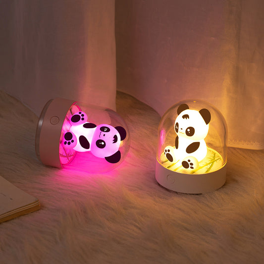 3d Creative Panda Car Bedside Night Light Usb Charging Led Table Lamp   177g