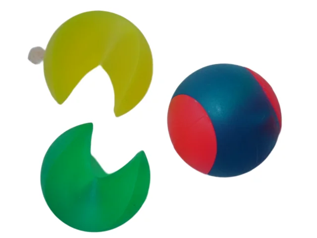 Innovative Special Design Rubber Ball Throw and Bounce on Ground to Split Apart to Catch, High Bounce Fidget Toys for Kids