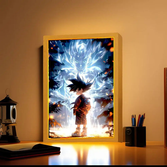 Anime Figur Licht Malerei Foto Rahmen Dragon Ball Z Goku Led Nachtlicht Lampe Nachttisch Dekorieren Weihnachten Geschenke Mond Lampe