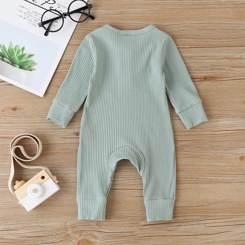 Autumn Newborn Infant Baby Boys Girls Romper Playsuit Overalls Cotton Long Sleeve Baby Jumpsuit Newborn Clothes