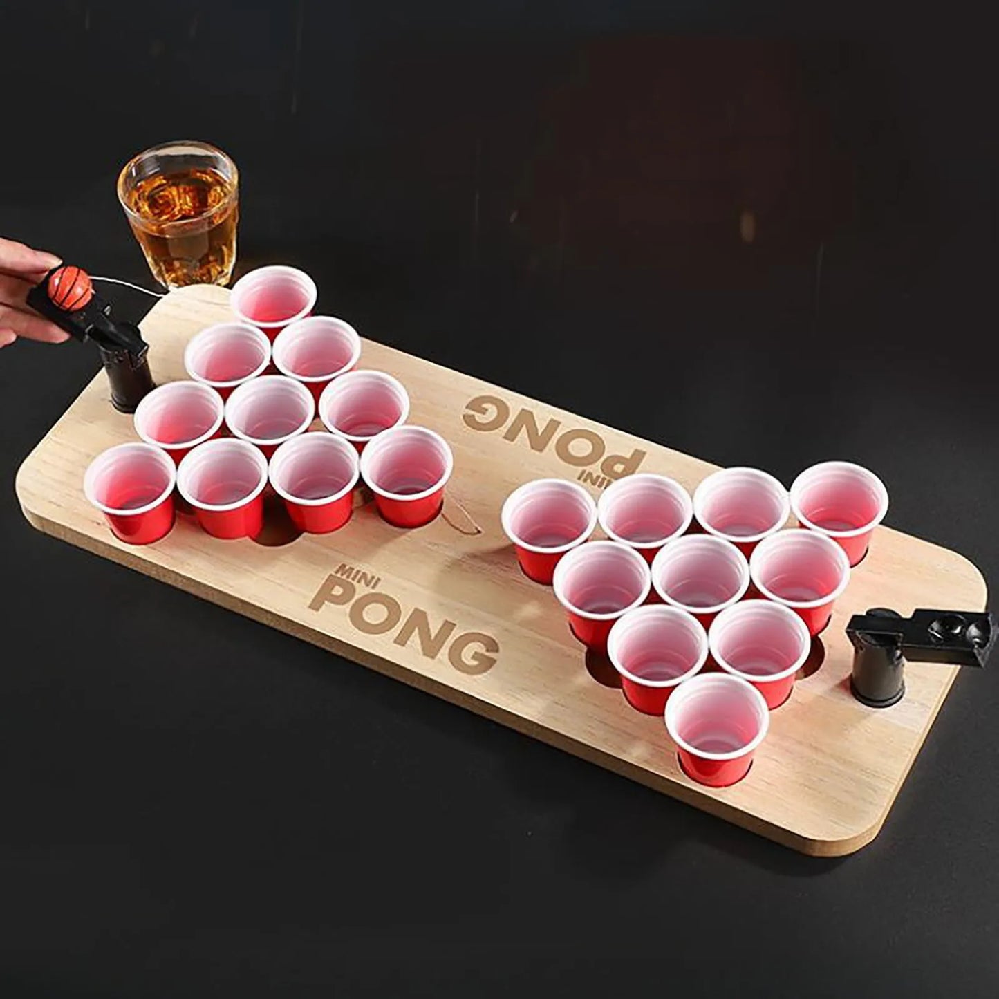 Beer Pong Cup Set Drinking Game Table Mat Set Beer Pong Party Cups Contains 20 Cups + 1 Sphere+ Table Mat Reusable For Party