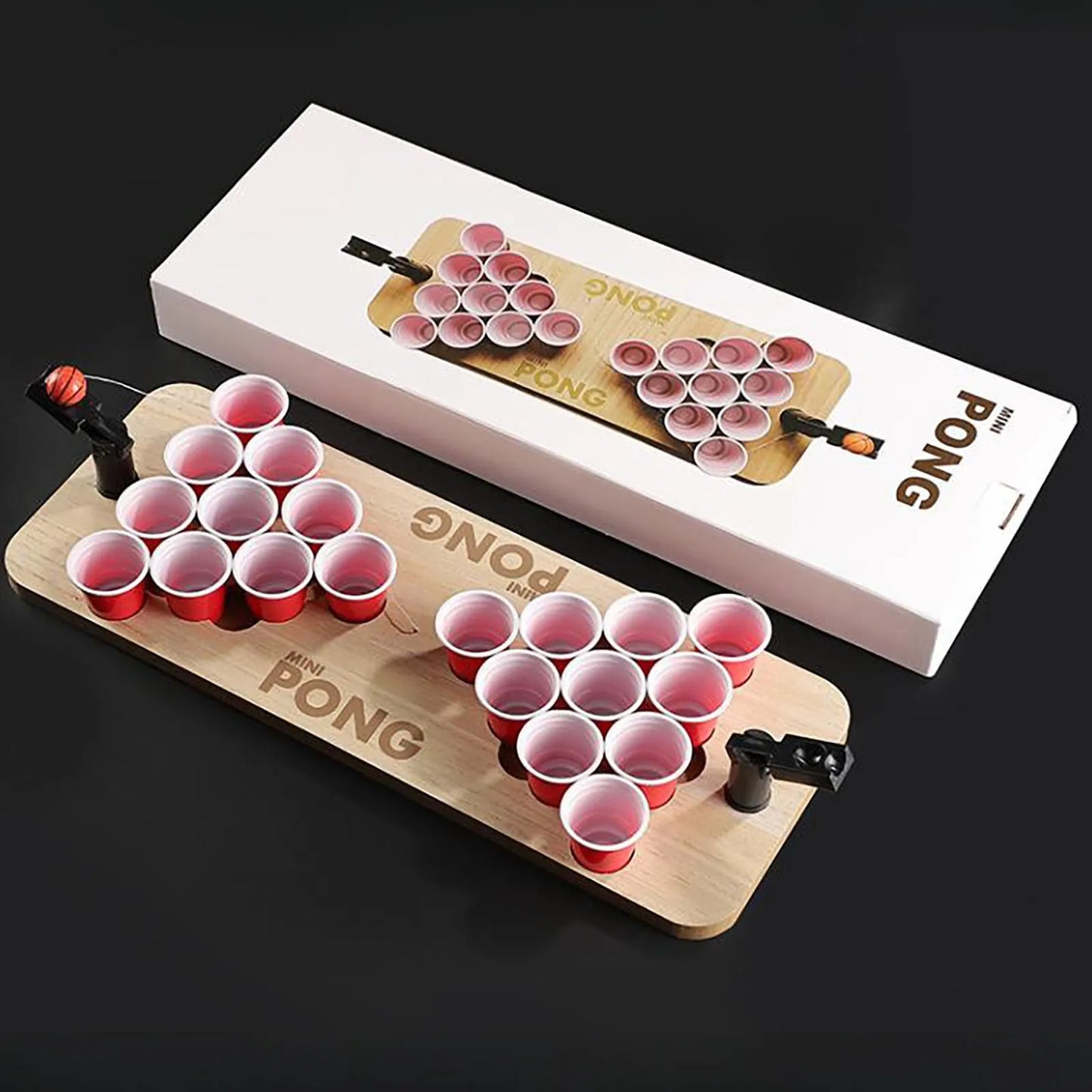 Beer Pong Cup Set Drinking Game Table Mat Set Beer Pong Party Cups Contains 20 Cups + 1 Sphere+ Table Mat Reusable For Party