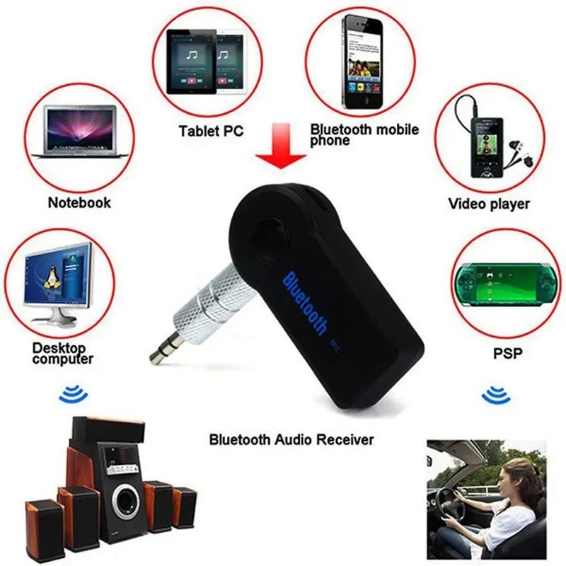 Bezprzewodowy odbiornik, nadajnik do muzyki w aucie, urządzenie 2 w 1, Bluetooth 5, adapter, 3,5mm jack, audio aux, A2dp, słuchawki, zestaw głośnomówiący