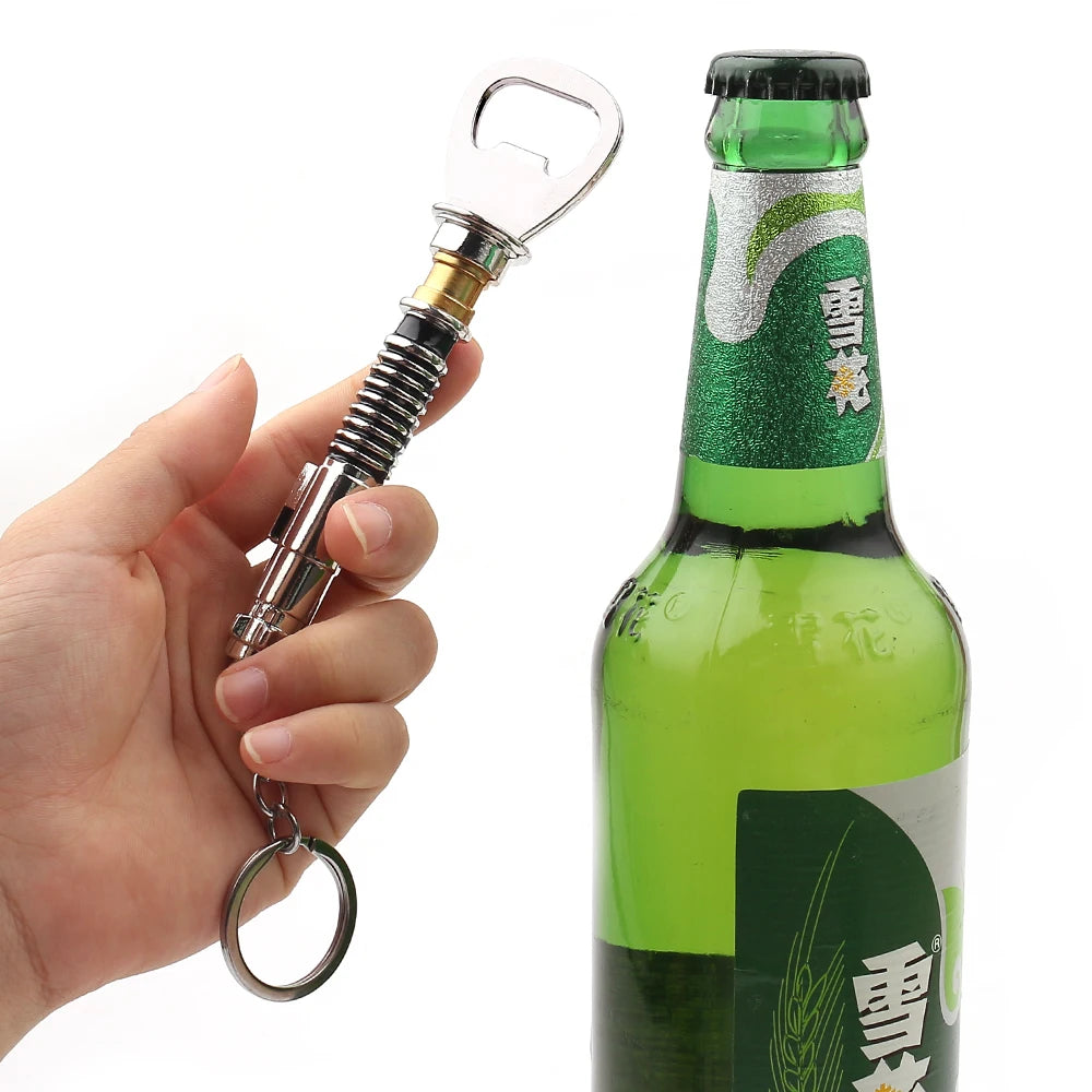 Big 13cm Star Wars Bottle Opener Keychain Modelled on Luke's Lightsaber From Return of the Jedi Metal Bar Cap Beer Opener Tool