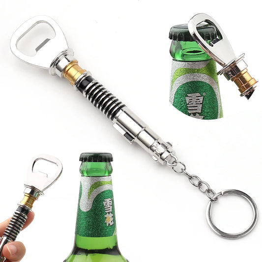 Big 13cm Star Wars Bottle Opener Keychain Modelled on Luke's Lightsaber From Return of the Jedi Metal Bar Cap Beer Opener Tool