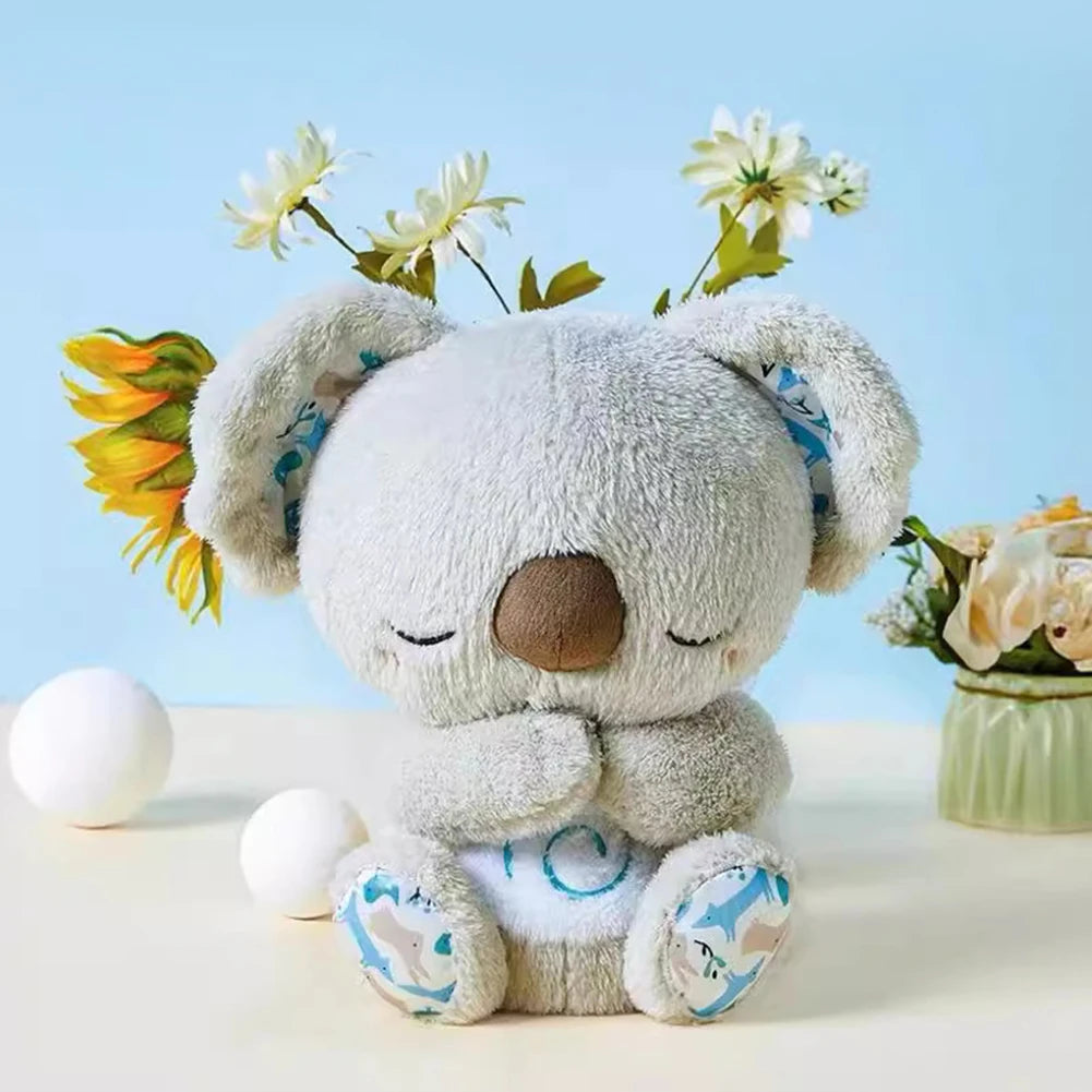 Breathing Koala with Light Sound Baby Sleep and Playmate Koala Musical Stuffed Plush Toy Newborn Sensory Comfortable Baby Gifts