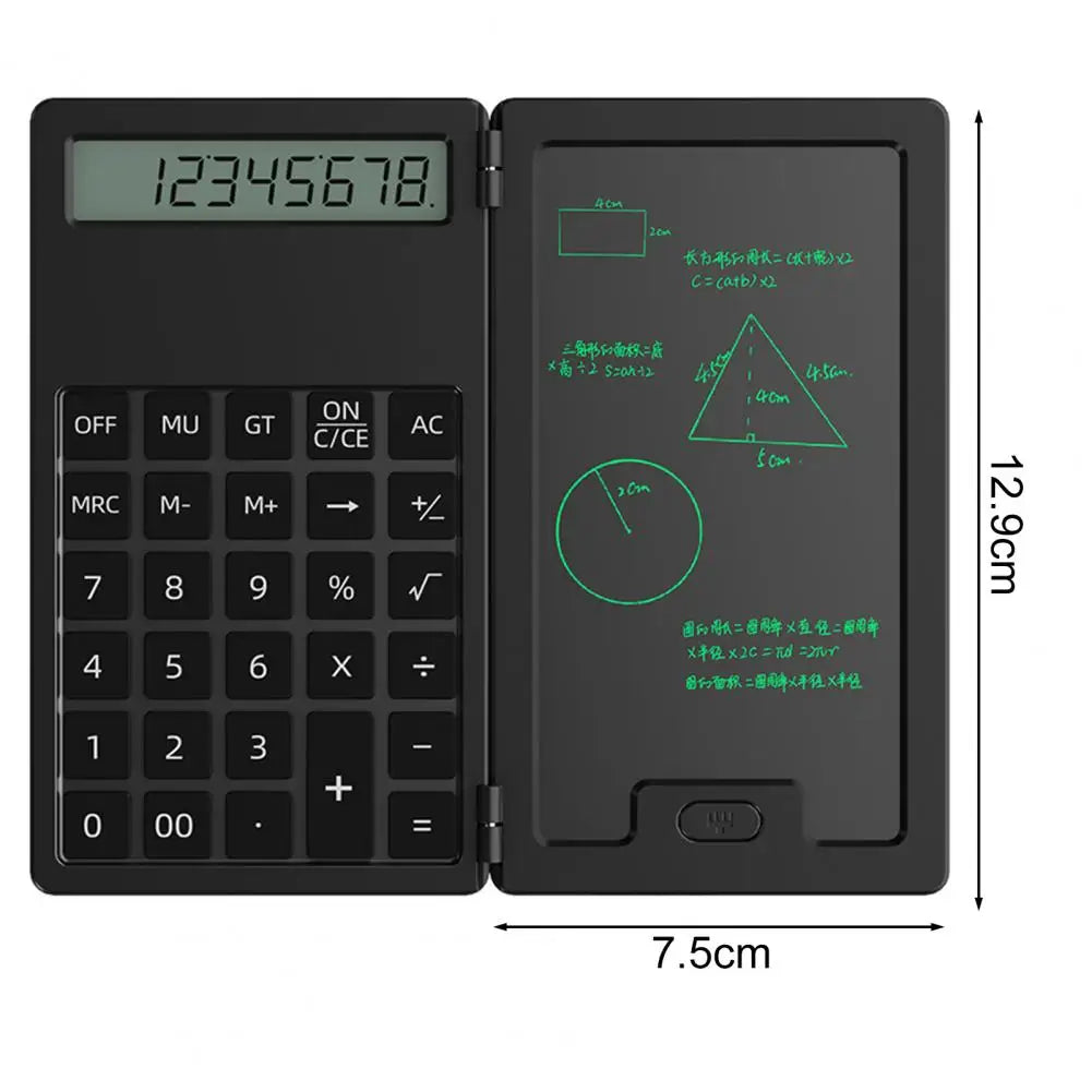 Calculator Portable Folding LCD Writing Board 12 Digits Clear Display Pocket-sized Scientific Calculator With Pen for Office