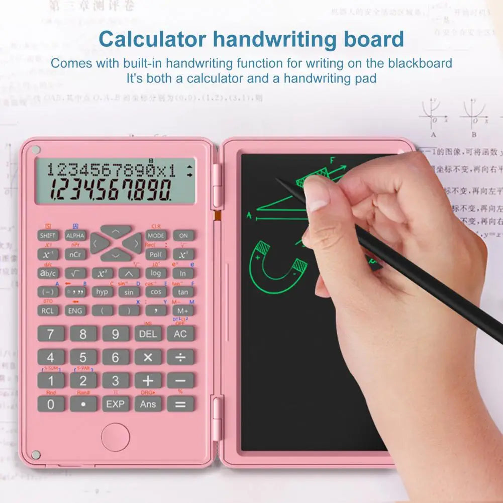 Calculator Portable Folding LCD Writing Board 12 Digits Clear Display Pocket-sized Scientific Calculator With Pen for Office