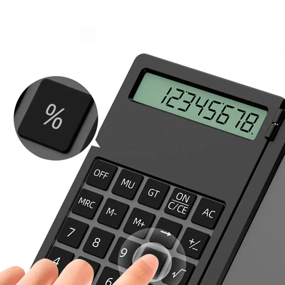 Calculator Portable Folding LCD Writing Board 12 Digits Clear Display Pocket-sized Scientific Calculator With Pen for Office