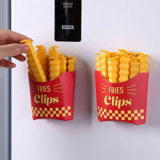 Creative French fries sealing clip magnetic refrigerator sticker