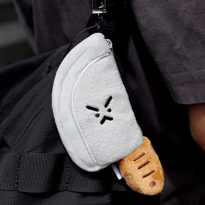 Creative original small knife plush headphone bag pendant funny knife mini storage bag doll hanging decoration keychain