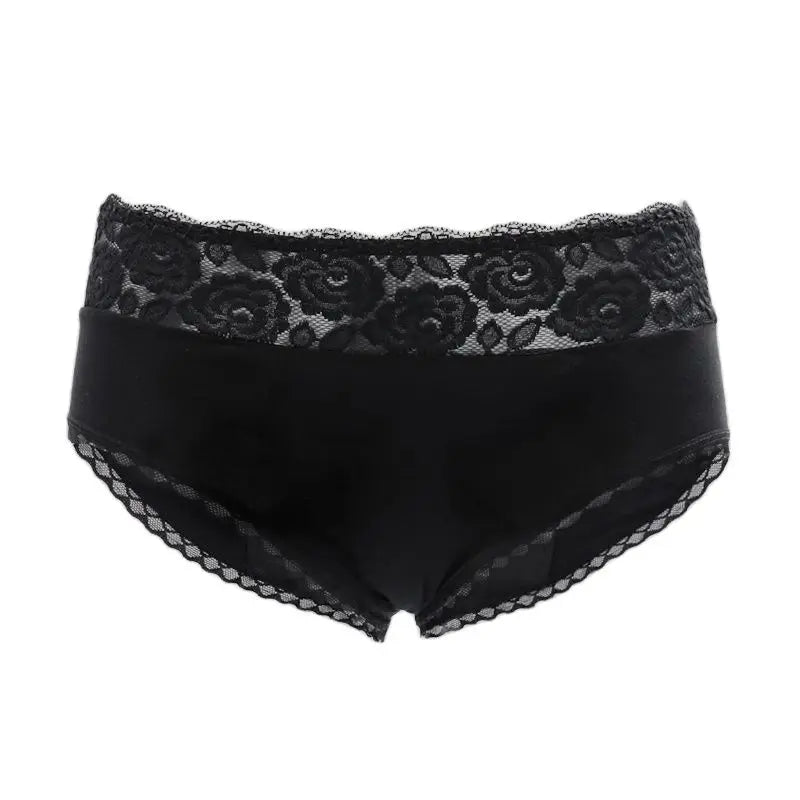 Culotte Menstruelle en Coton pour Femme, Sous-Vêtement Lavable en Dentelle pour Fille