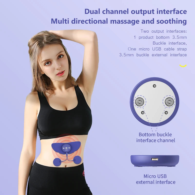 DOMAS Tens Ems Mini estimulador muscular, dispositivo masajeador para alivio de calambre Menstrual, 24 modos de masaje