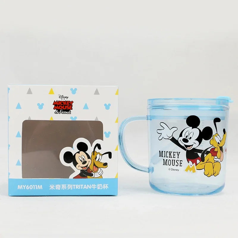 Disney girls Cartoons Minnie  Cartoon cups With straw kids Captain America Mickey Mouse Sport Bottles Princess Sophia Juice cup