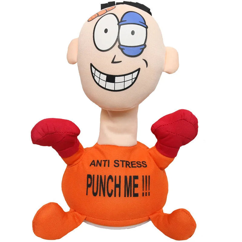 Divertente Boxer Fighter peluche ornamenti "Anti Stress Punch Me" cotone riempimento panno statua compleanno festa di natale regalo decorazione della casa