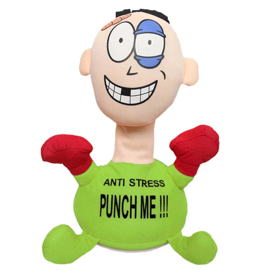 Divertente Boxer Fighter peluche ornamenti "Anti Stress Punch Me" cotone riempimento panno statua compleanno festa di natale regalo decorazione della casa