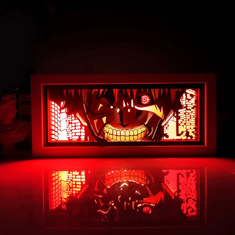 Dragon Ball Anime Series Luz Noturna, Caixa de Luz Colorida, Atmosfera Leve, Corte de Papel, Quarto, Controle Remoto