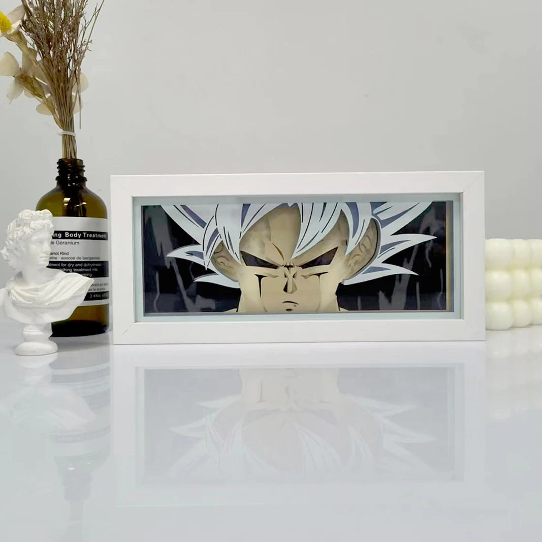 Dragon Ball Anime Series Luz Noturna, Caixa de Luz Colorida, Atmosfera Leve, Corte de Papel, Quarto, Controle Remoto