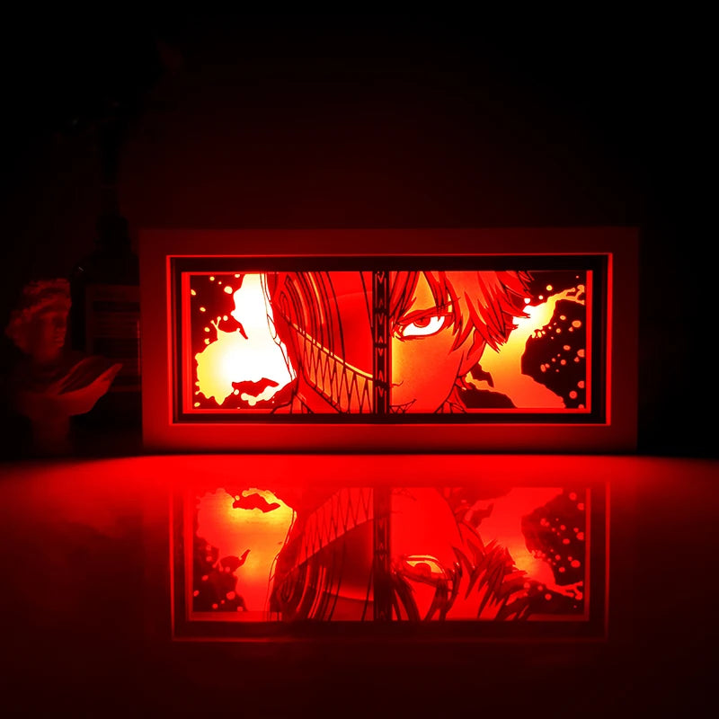 Dragon Ball Anime Series Luz Noturna, Caixa de Luz Colorida, Atmosfera Leve, Corte de Papel, Quarto, Controle Remoto