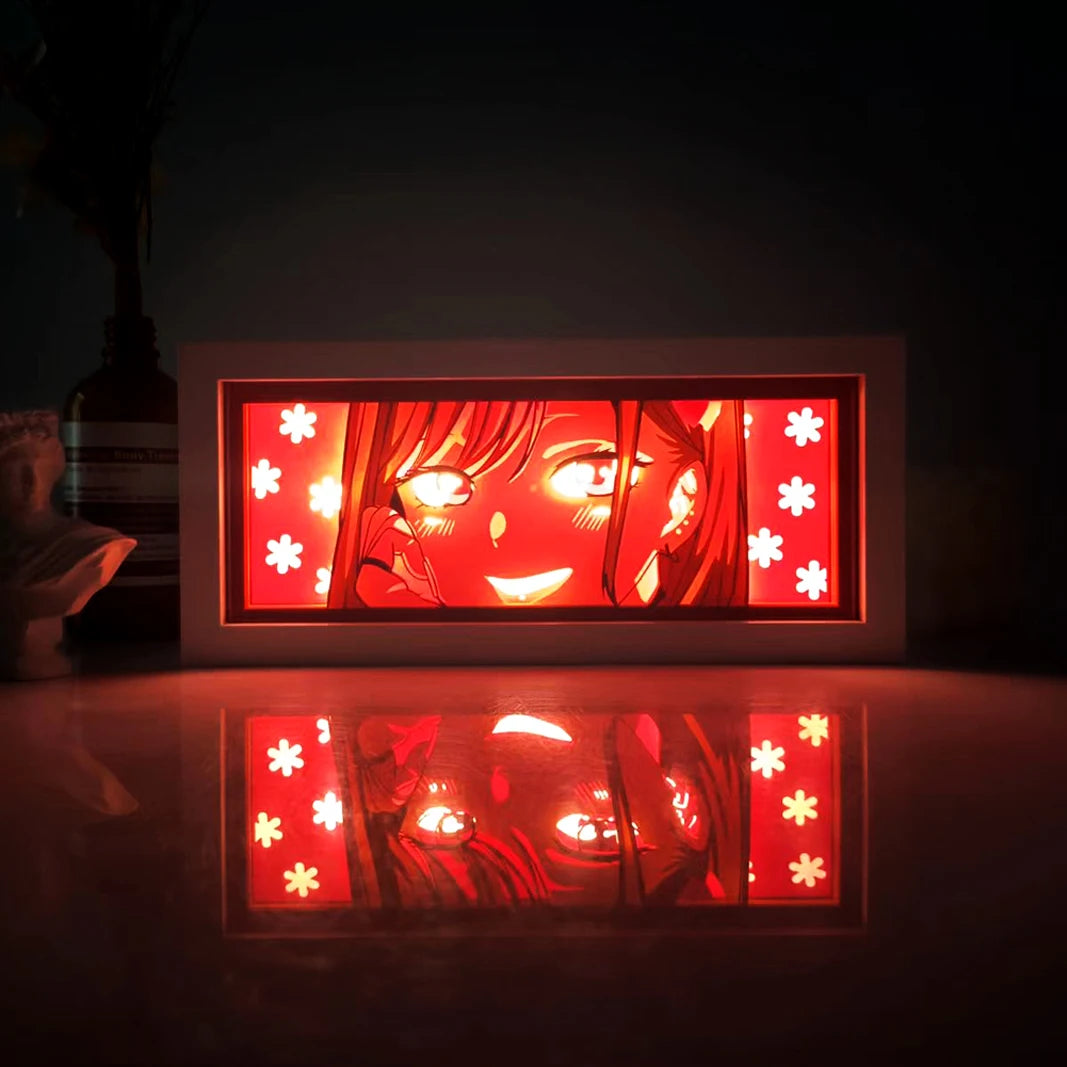 Dragon Ball Anime Series Luz Noturna, Caixa de Luz Colorida, Atmosfera Leve, Corte de Papel, Quarto, Controle Remoto