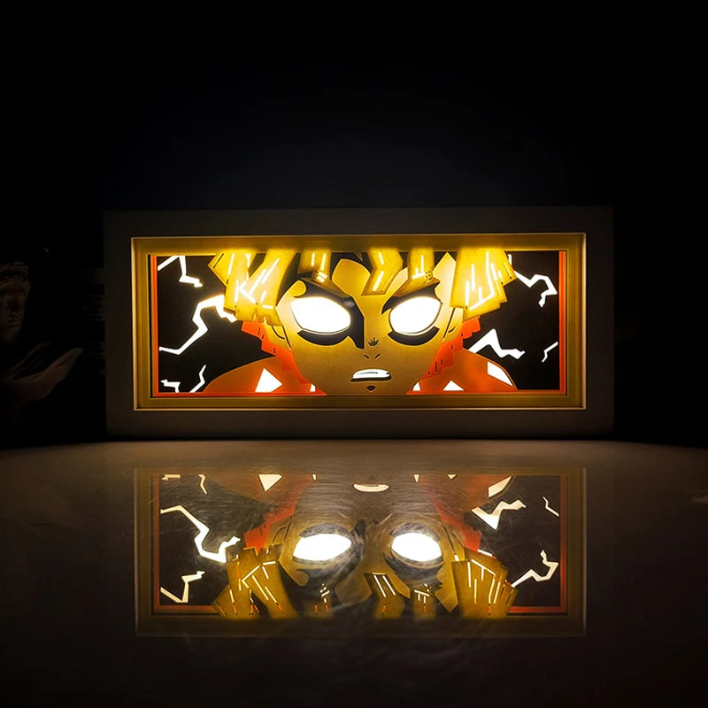 Dragon Ball Anime Series Luz Noturna, Caixa de Luz Colorida, Atmosfera Leve, Corte de Papel, Quarto, Controle Remoto