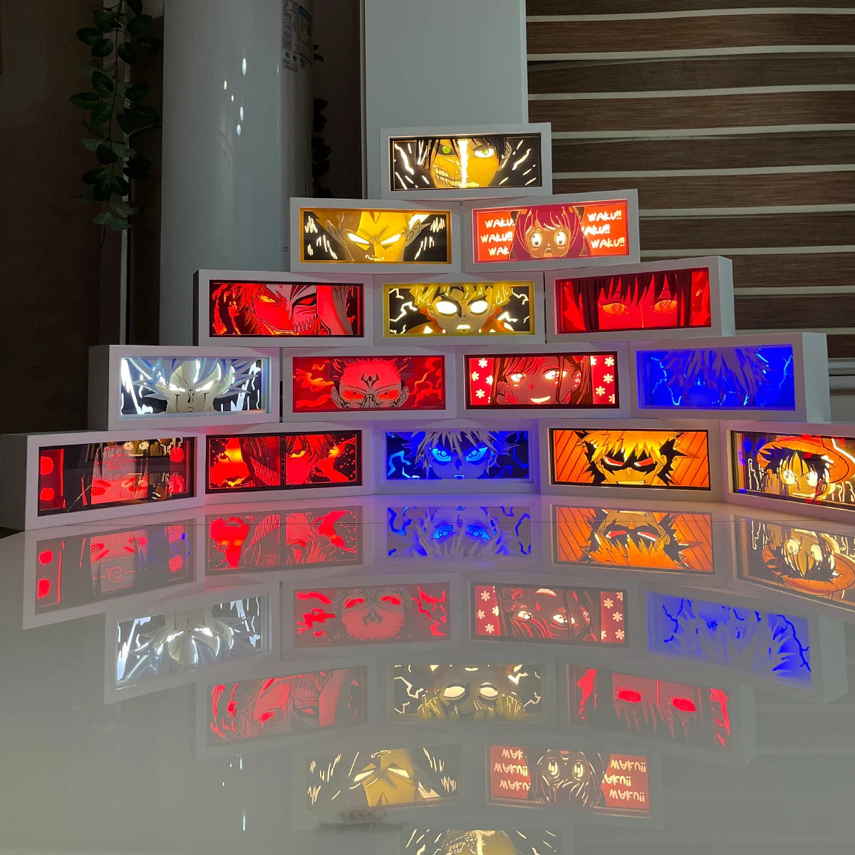 Dragon ball anime series paper-cut light room bedroom night light remote control colorful light box atmosphere light