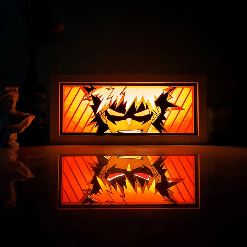 Dragon ball anime series paper-cut light room bedroom night light remote control colorful light box atmosphere light