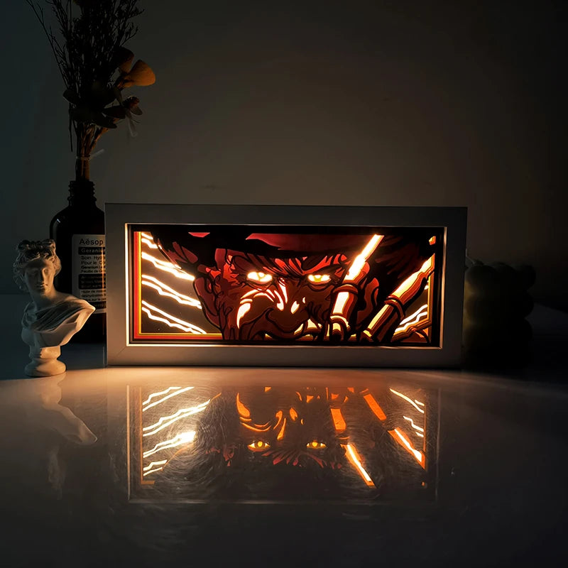 Dragon ball anime series paper-cut light room bedroom night light remote control colorful light box atmosphere light