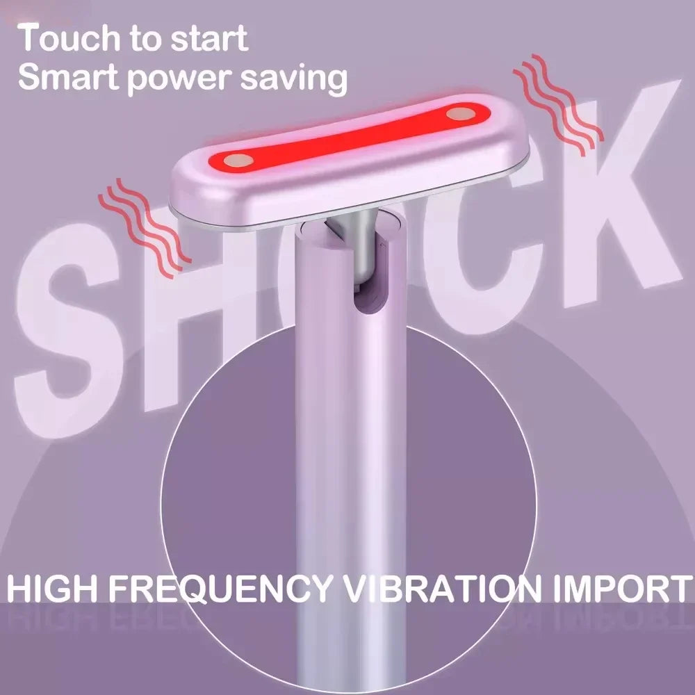 EMS Microcurrent Yüz Germe Cihazı Kırmızı Işık Yüz Göz Boyun Masajı Cilt Sıkılaştırma Kırışıklık Karşıtı Cilt Bakımı Güzellik Masajı