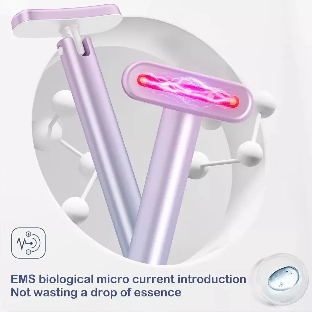 EMS Microcurrent Yüz Germe Cihazı Kırmızı Işık Yüz Göz Boyun Masajı Cilt Sıkılaştırma Kırışıklık Karşıtı Cilt Bakımı Güzellik Masajı