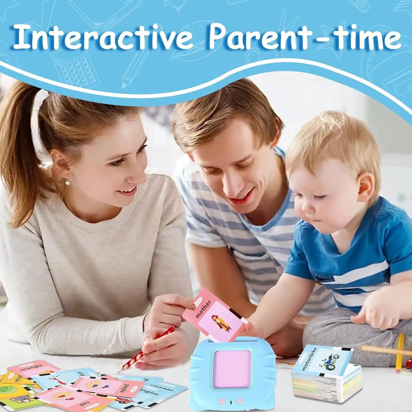 Early Education Flash Card Learning Toys Talking Flashcards for Kids Preschool English Electronic Audio Book Machine Gift