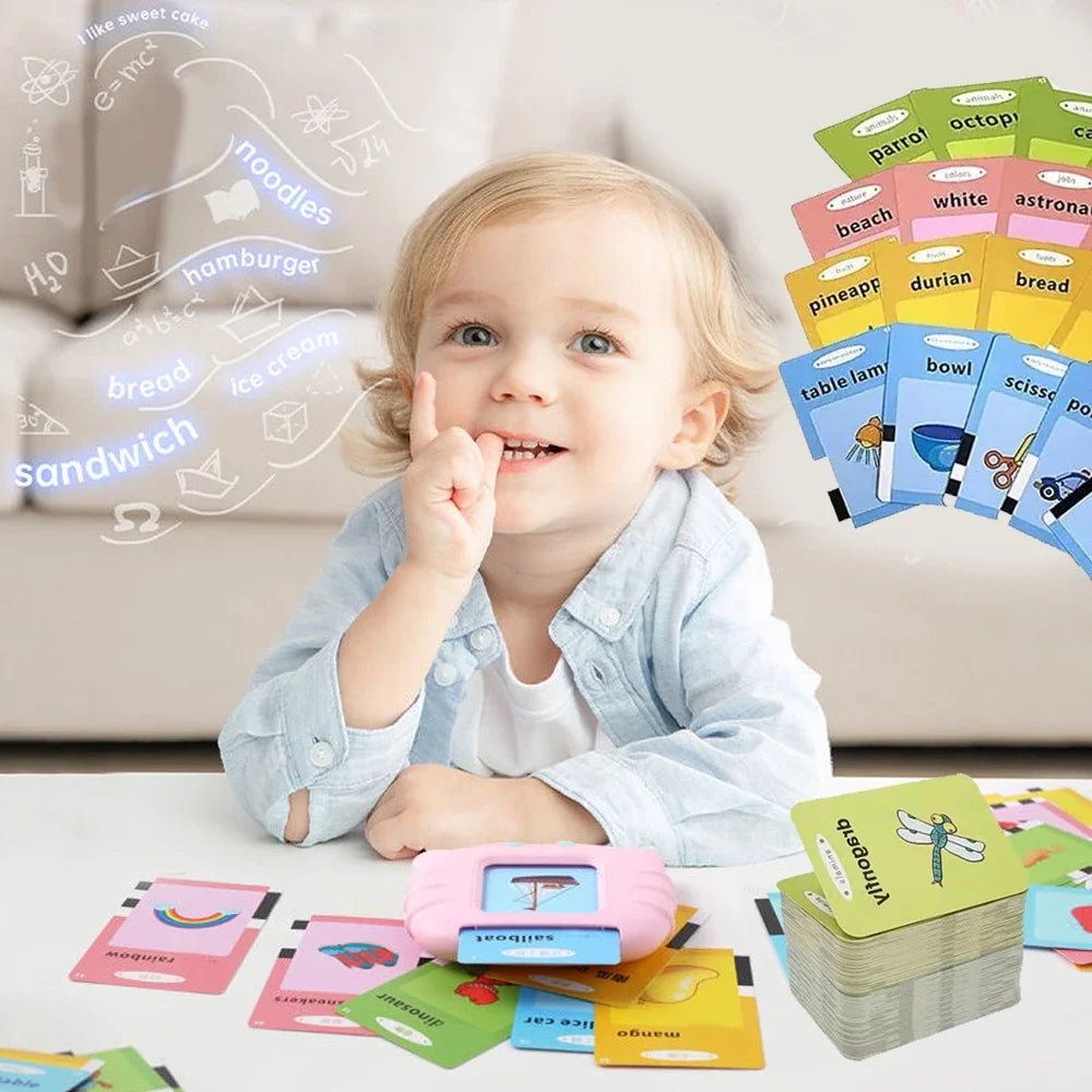 Early Education Flash Card Learning Toys Talking Flashcards for Kids Preschool English Electronic Audio Book Machine Gift