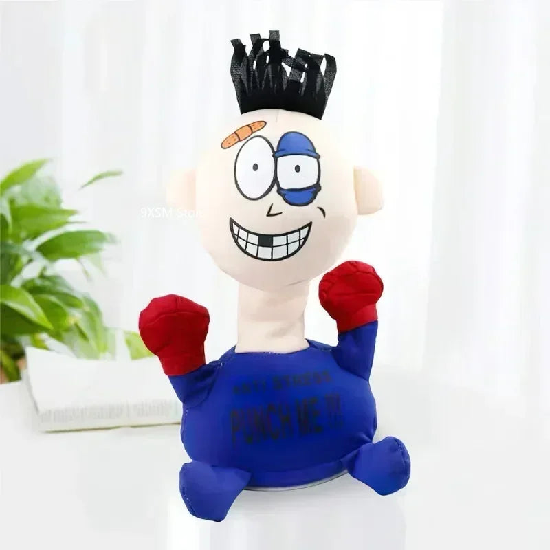 Electric Plush Toy Punch Hit Me Villain Creative Vent Decompression Toys Doll Toys For Friends Funny Toys children or Adult Gift