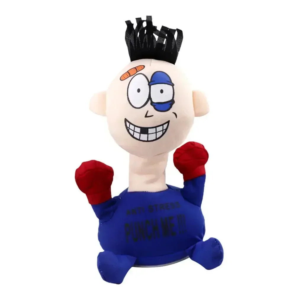 Electric Plush Toy Punch Hit Me Villain Creative Vent Decompression Toys Doll Toys For Friends Funny Toys children or Adult Gift