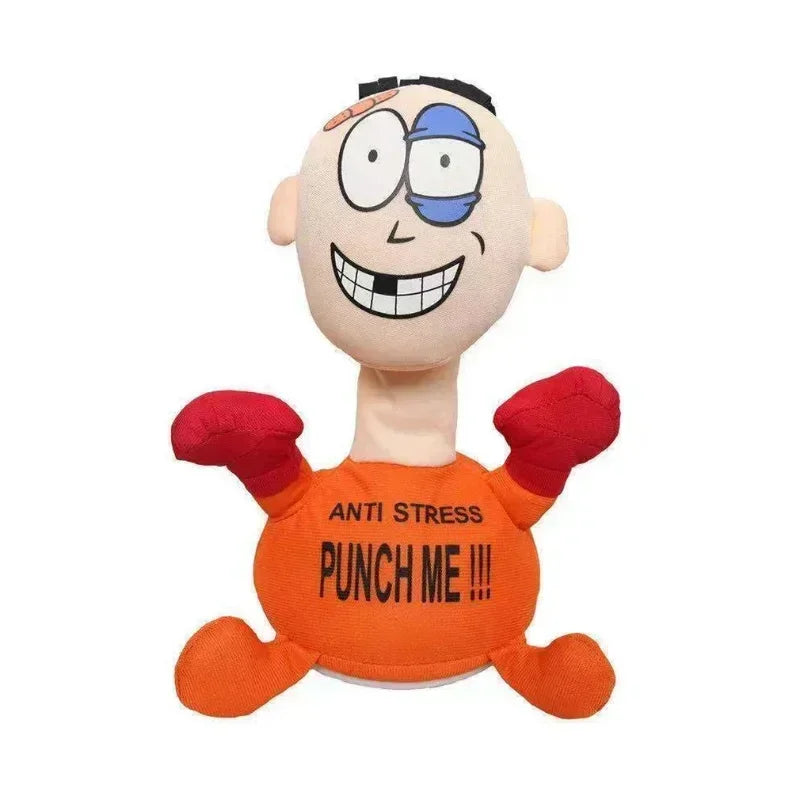 Electric Plush Toy Punch Hit Me Villain Creative Vent Decompression Toys Doll Toys For Friends Funny Toys children or Adult Gift